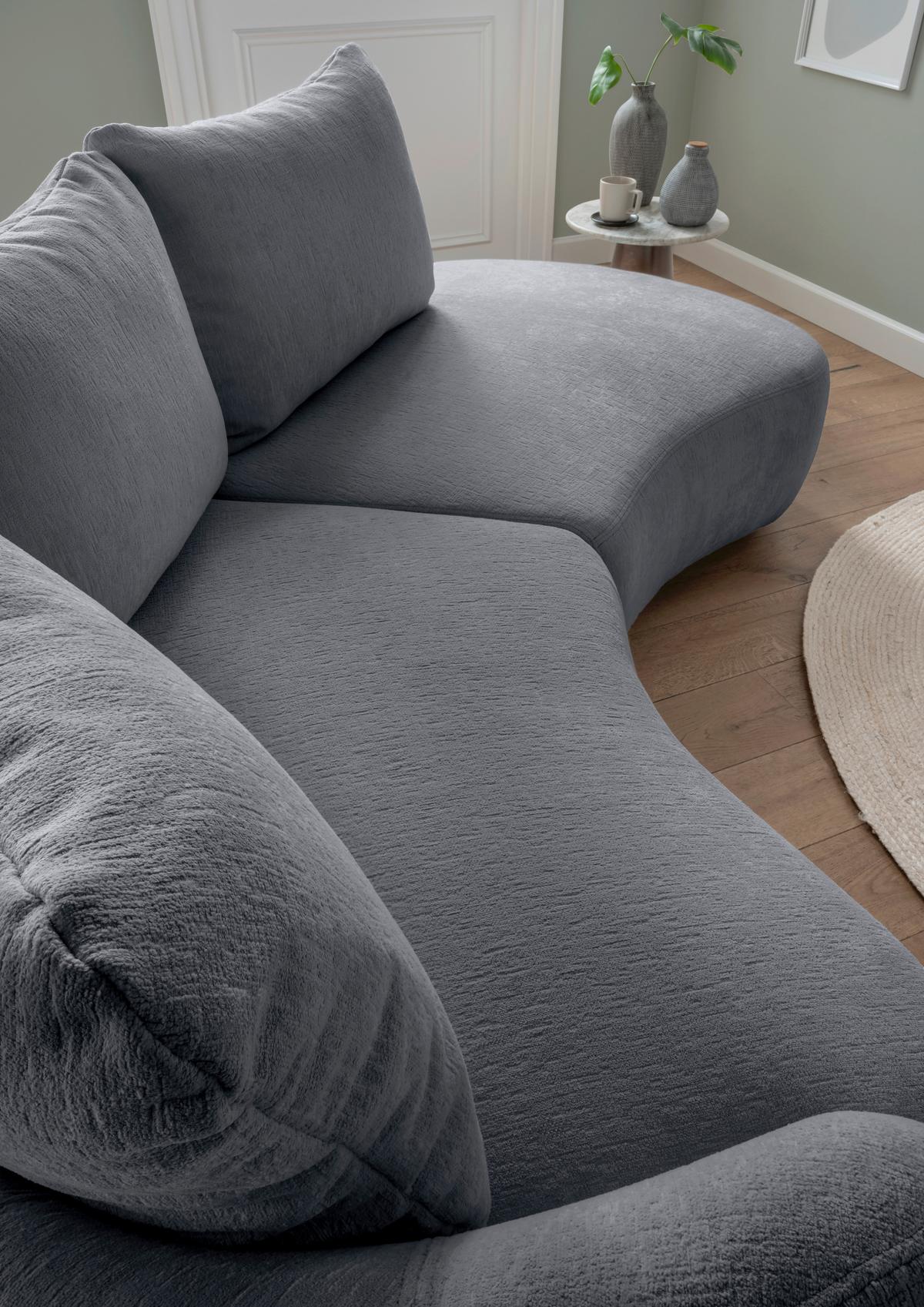 Ecksofa Doppo, Anthrazit S: 139x250 cm - Anthrazit/Schwarz, MODERN, Textil (139/250cm) - Livetastic