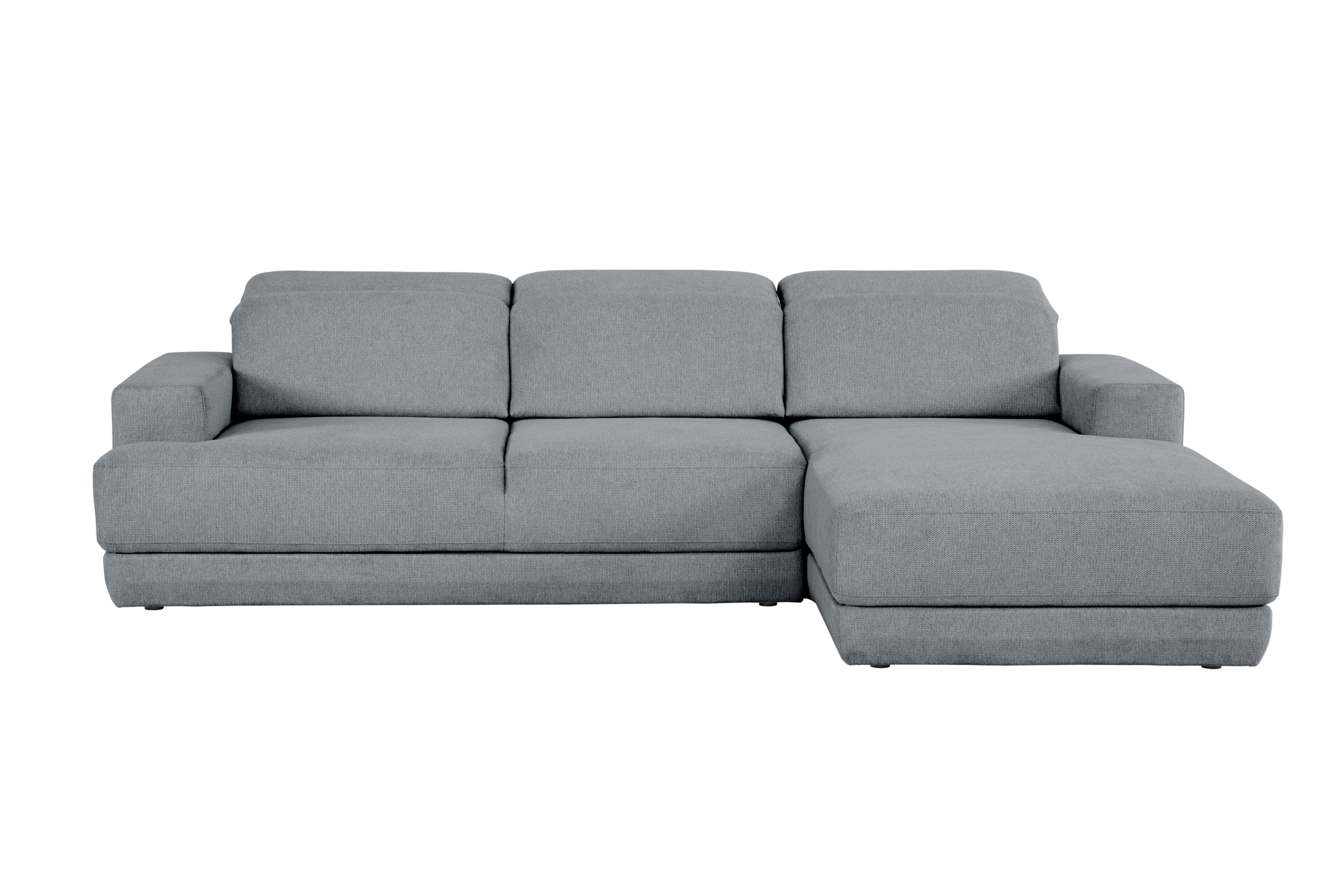 Ecksofa Frans Dunkelgrau S: 204 cm - Dunkelgrau/Schwarz, Design, Textil (204/293cm) - MID.YOU