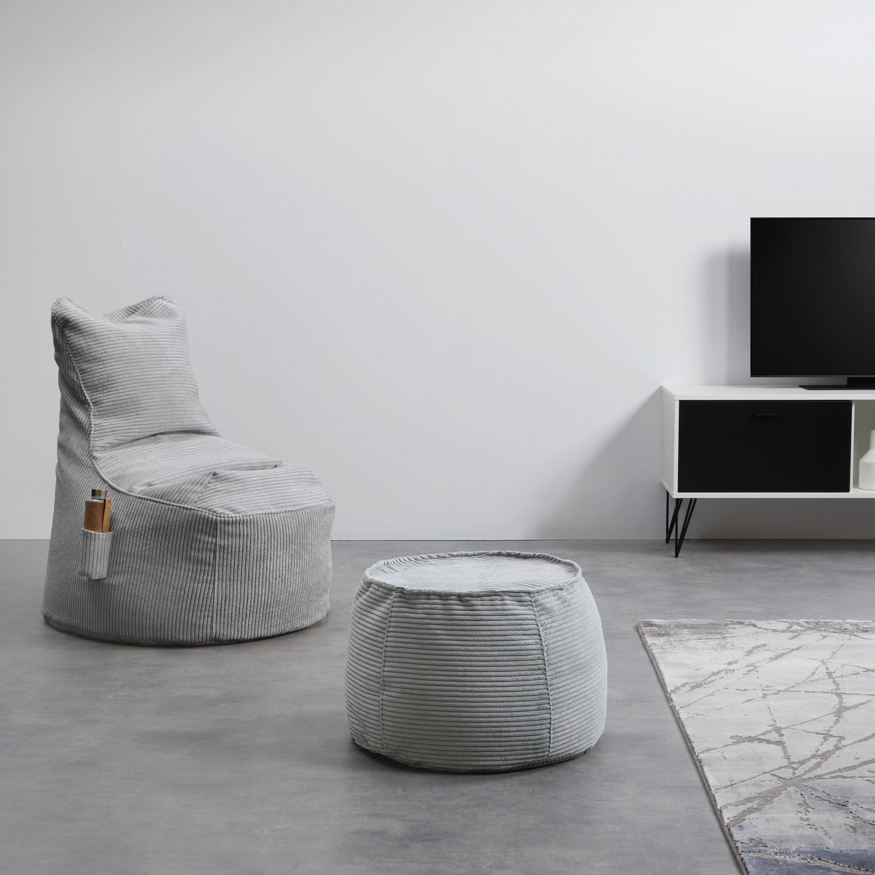 TABURET LUCYLLA - šedá, Moderní, textil (60/60/38cm) - Mömax
