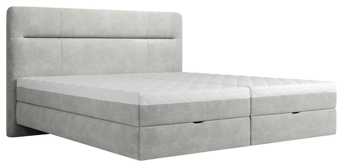 Boxbett Adriano 180x200 cm Hellgrau - Hellgrau, MODERN, Holz/Holzwerkstoff (180/200cm) - MID.YOU