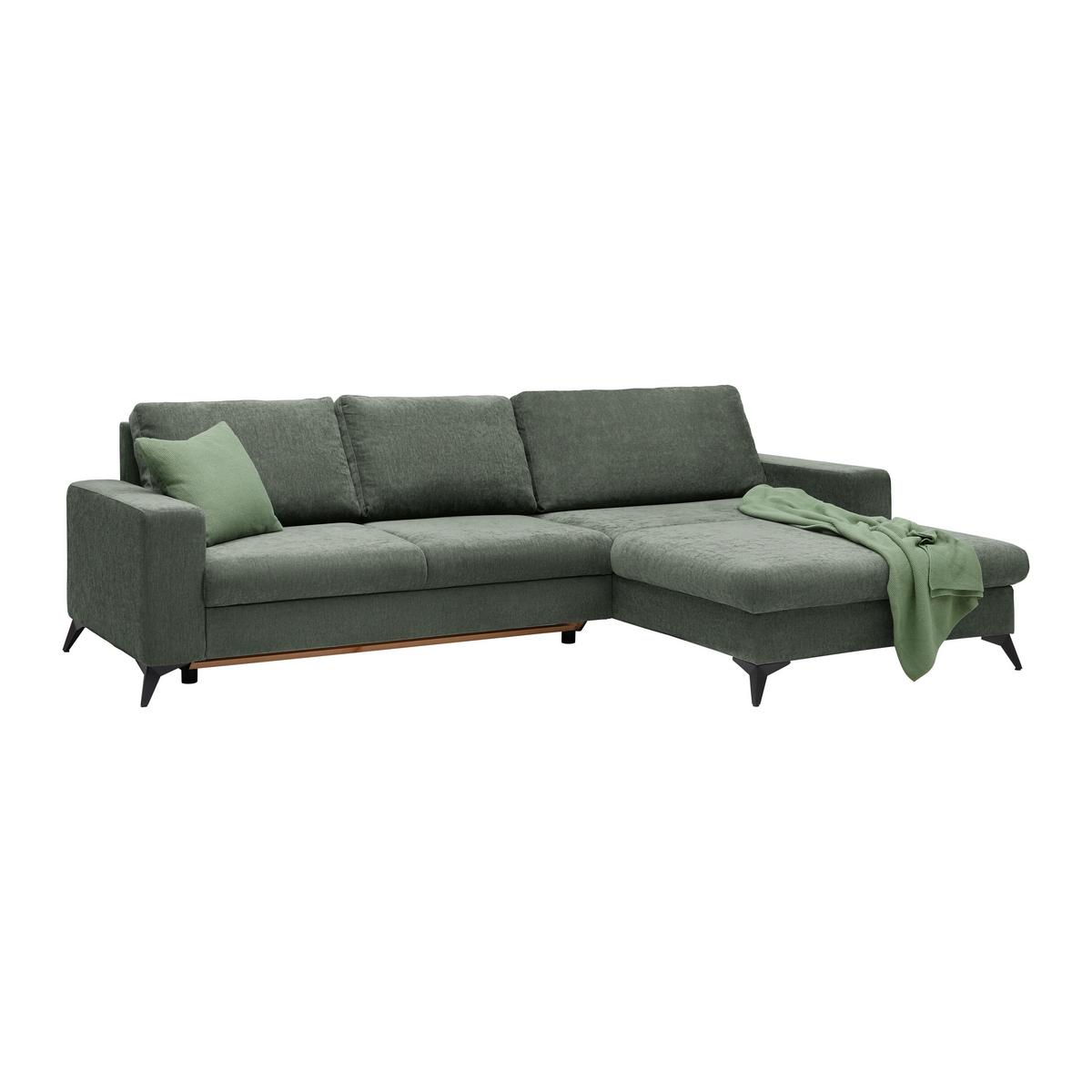 Rohová sedačka SUNNY, obojstranná, sivozelená - sivozelená, Modern, textil (290/87/178cm) - Mömax