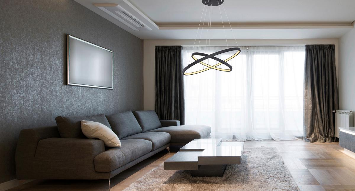 Led Függőlámpa 67192-42b Ralph - fekete/fehér, Design, műanyag/fém (51/120cm) - Globo