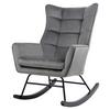 Schaukelstuhl Bryana 125 Grau, 68x97x88 cm - Grau, Design, Holz/Kunststoff (68/97/88cm) - Kayoom