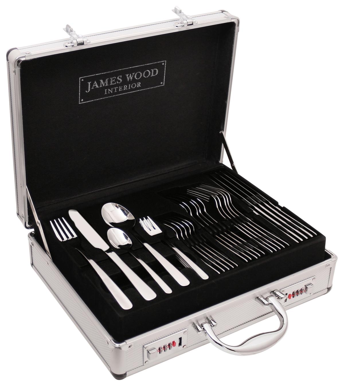 Besteckset Clemens - Edelstahlfarben, Basics, Metall - James Wood