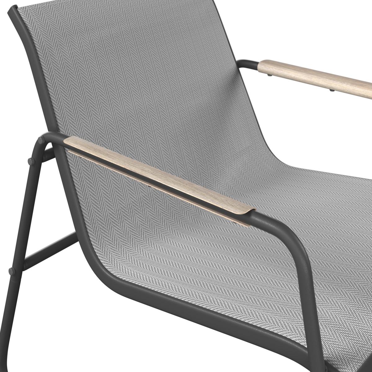 Loungegarnitur Mailand - Dunkelgrau/Hellgrau, MODERN, Kunststoff/Textil - Beldano