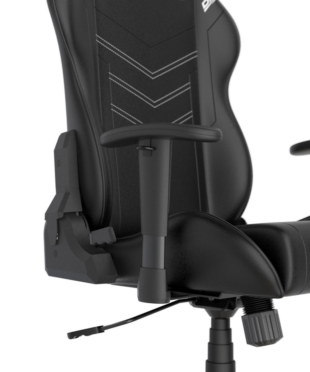 Gamingstuhl Prince Schwarz B: 70cm - Schwarz/Weiß, KONVENTIONELL, Kunststoff/Textil (70/132/70cm) - Dxracer