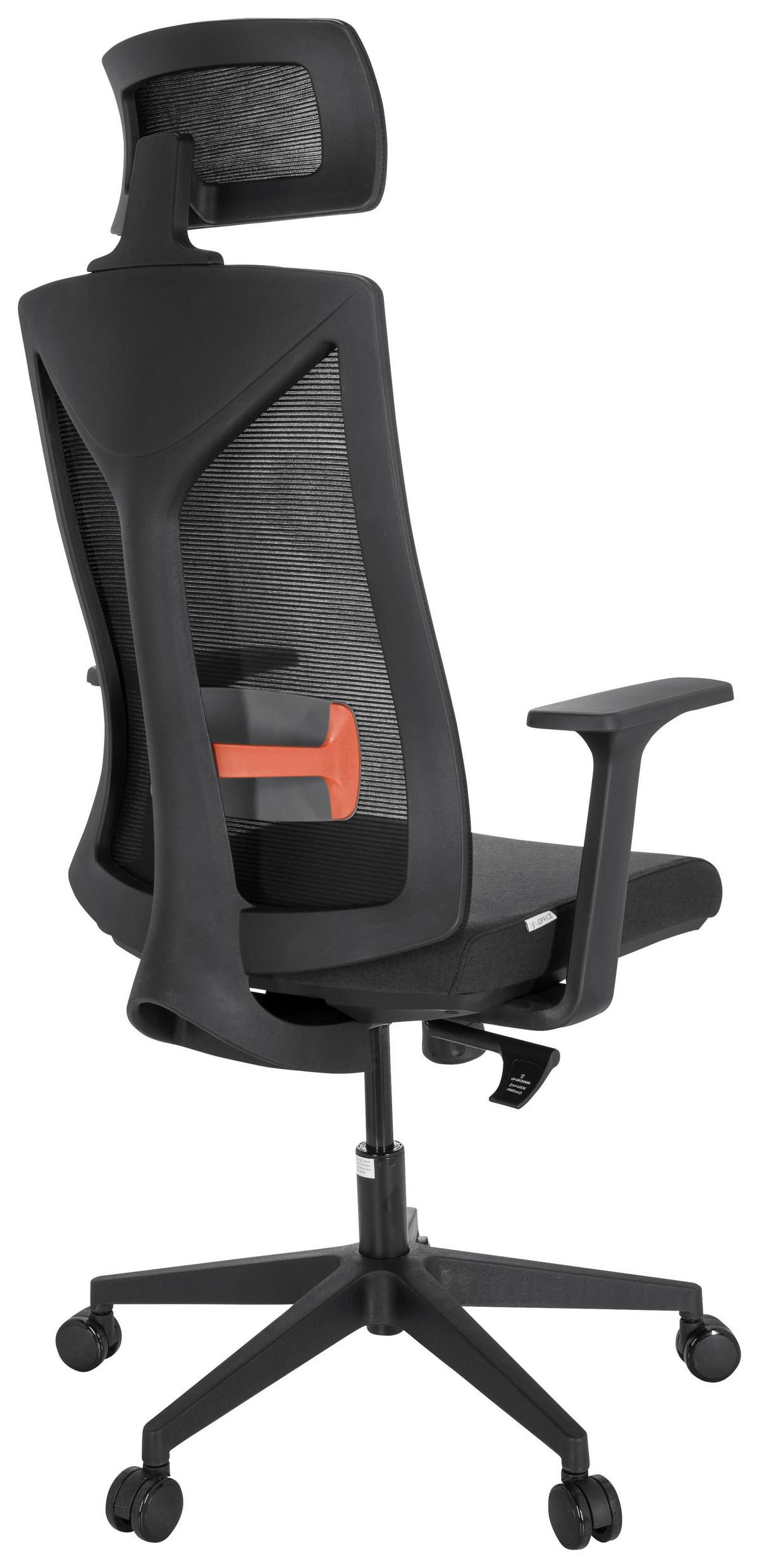 Drehstuhl Kodiak Schwarz - Schwarz, MODERN, Kunststoff/Textil (68/121/68cm) - MID.YOU