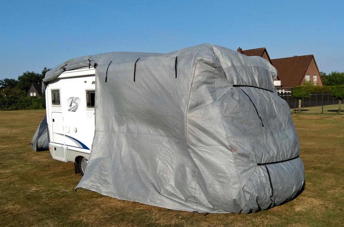 Schutzplane Abdeckplane für Wohnmobil Gr. S Grau - Grau, Basics, Kunststoff (235/275/610cm)