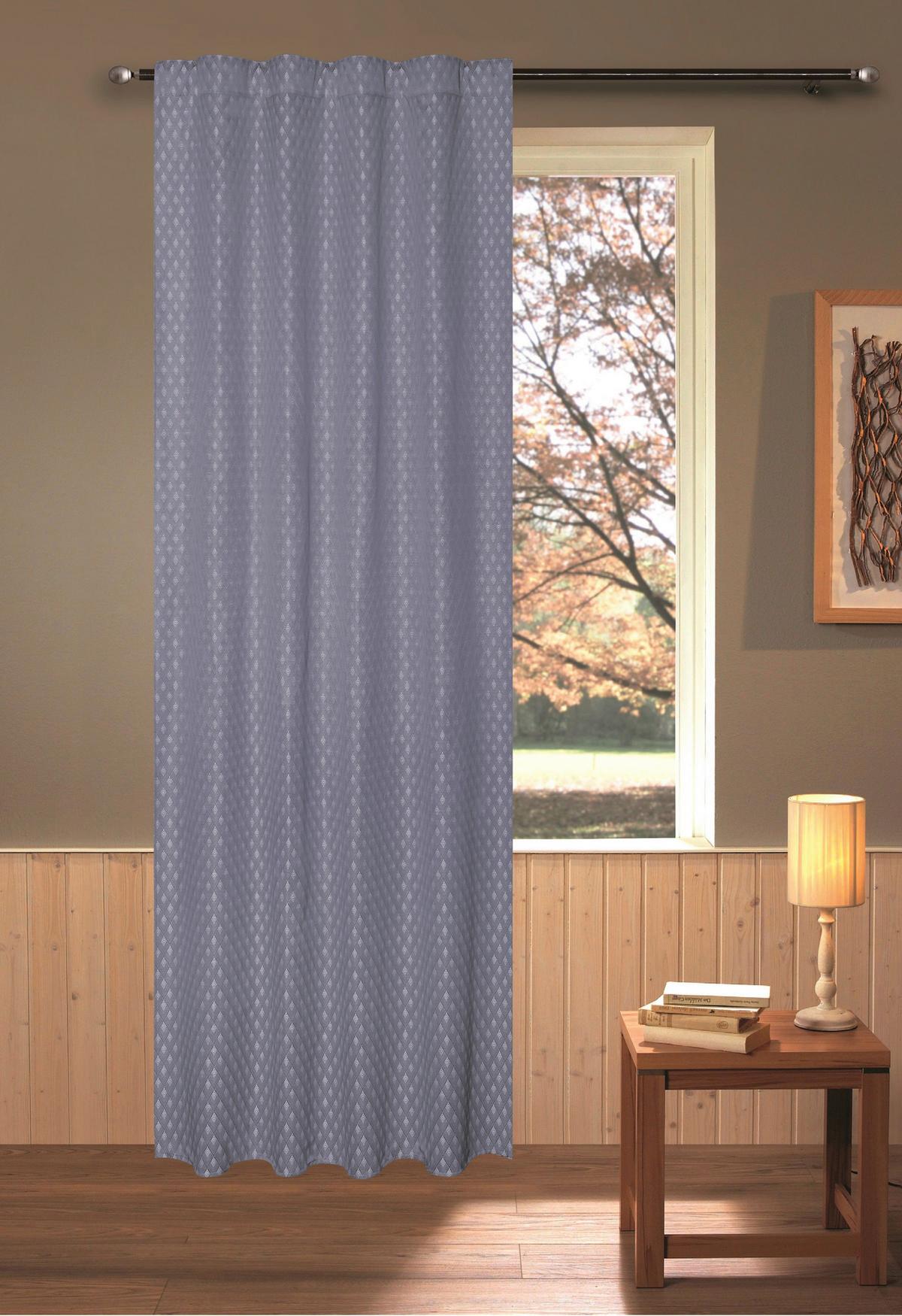 Fertigvorhang Nicki - Grau, MODERN, Textil (140/245cm) - Luca Bessoni