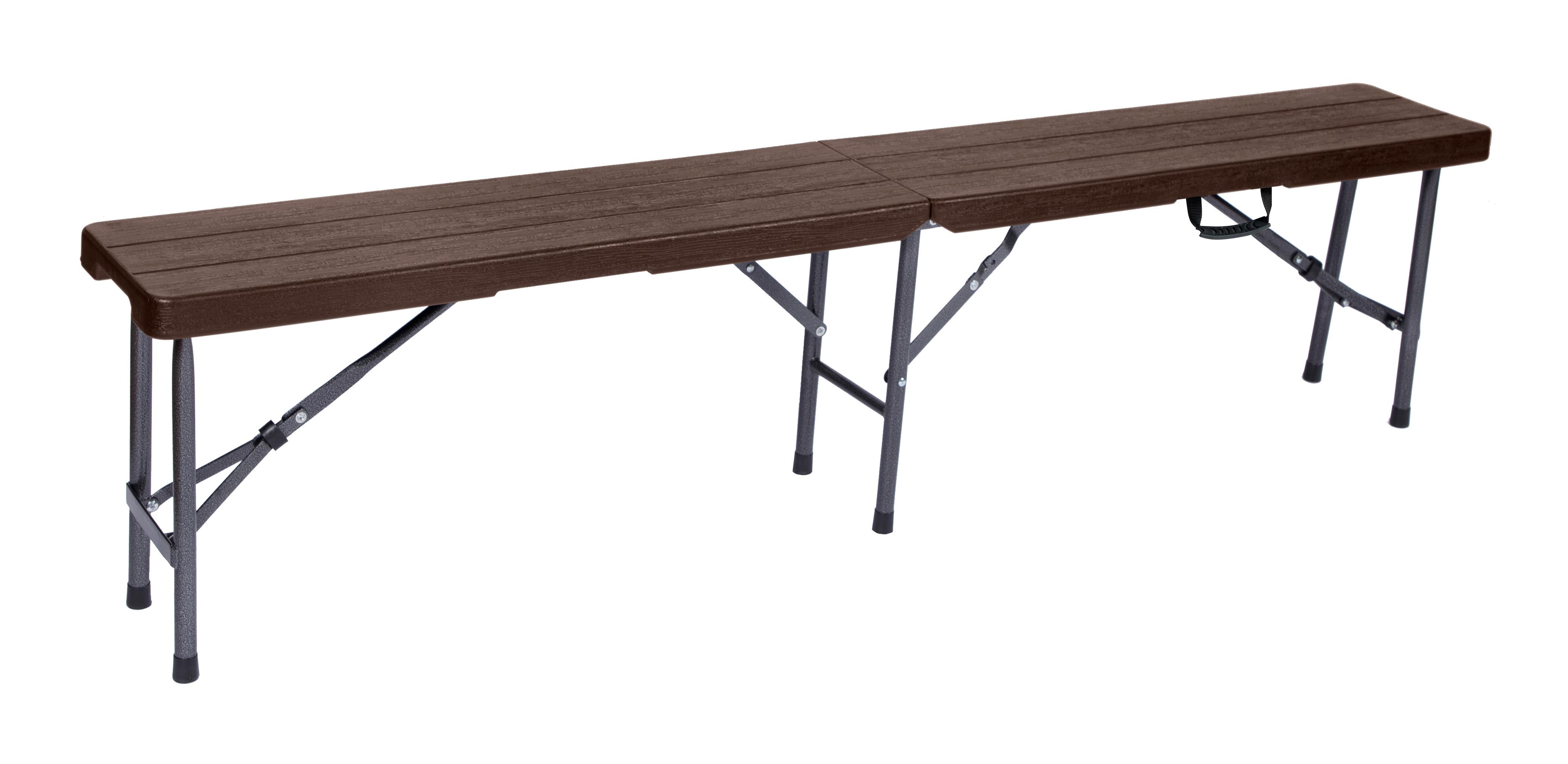 Gartenbank Tabora - Anthrazit/Braun, Basics, Kunststoff/Metall (180/43/25cm) - Gardenson