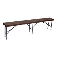 Gartenbank Tabora - Anthrazit/Braun, Basics, Kunststoff/Metall (180/43/25cm) - Gardenson