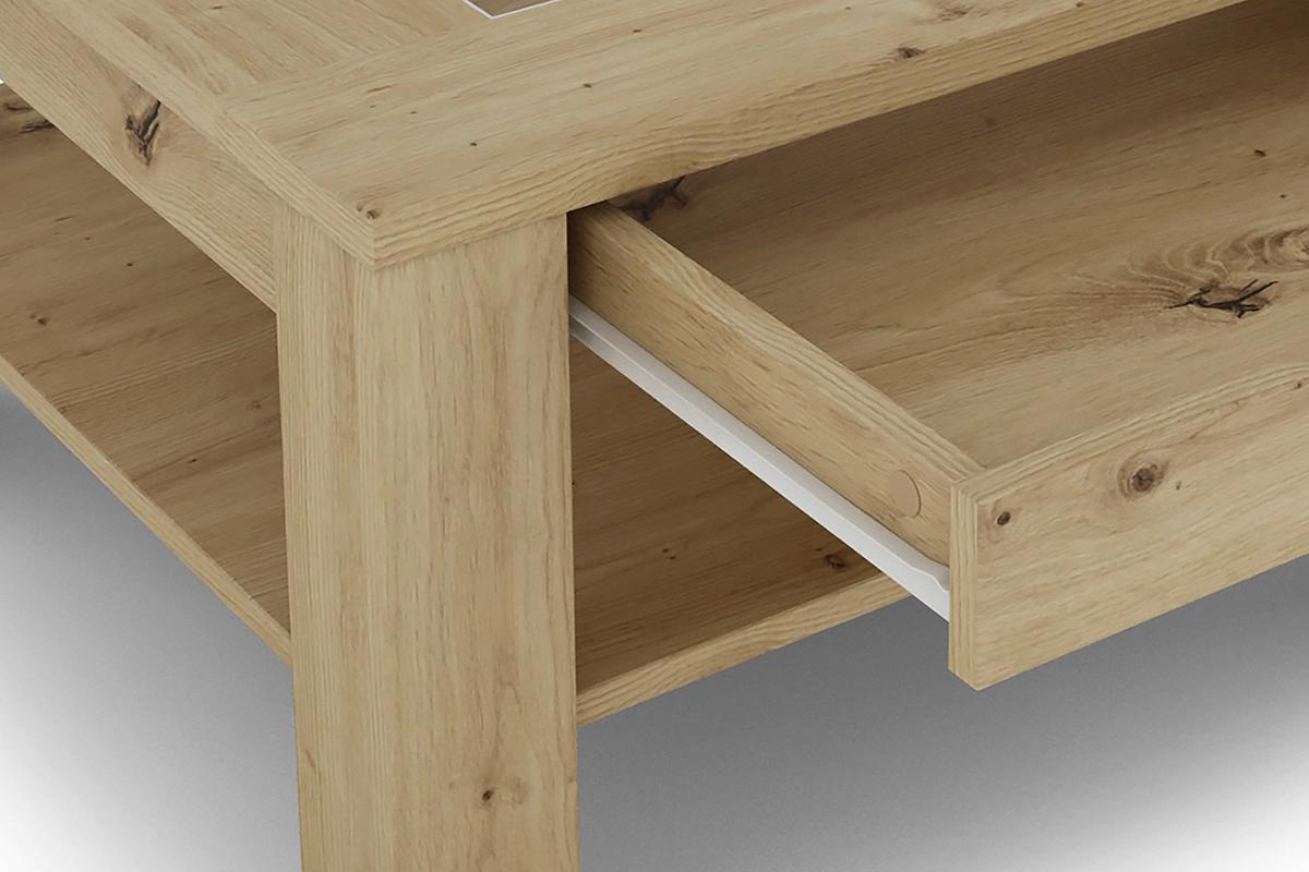 Couchtisch Ralph Eiche Artisan B: 67 Cm - Eiche Artisan, Design, Glas/Holzwerkstoff (67/43/67cm) - MID.YOU