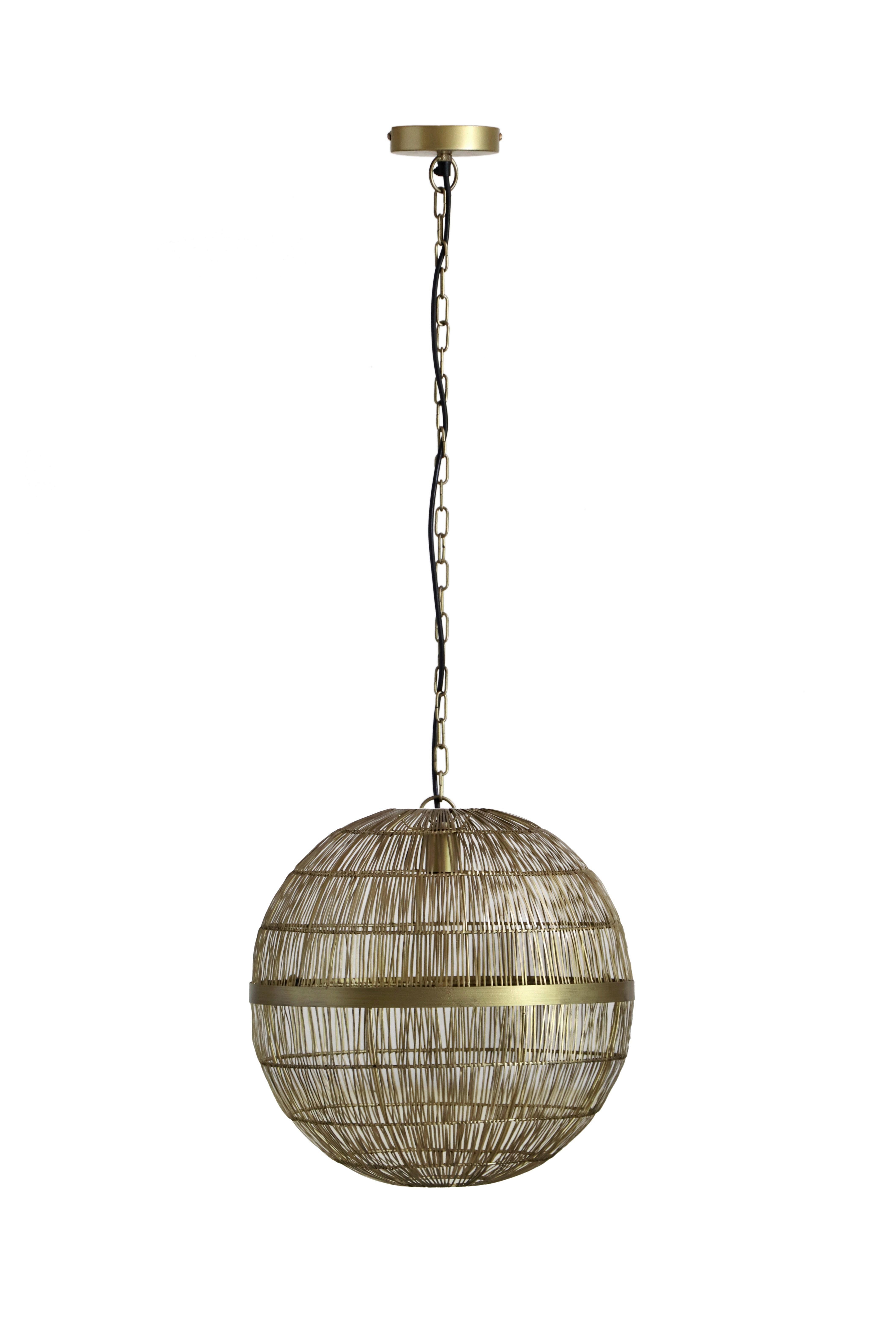 Hängeleuchte 14995h2 - Messingfarben, KONVENTIONELL, Metall (40/120cm) - Globo