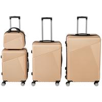 Reisekoffer 4-tlg. New York 4 Rollen Hartschale - Goldfarben, Basics, Kunststoff/Textil (32-48/25-75/16-29cm) - Luca Bessoni