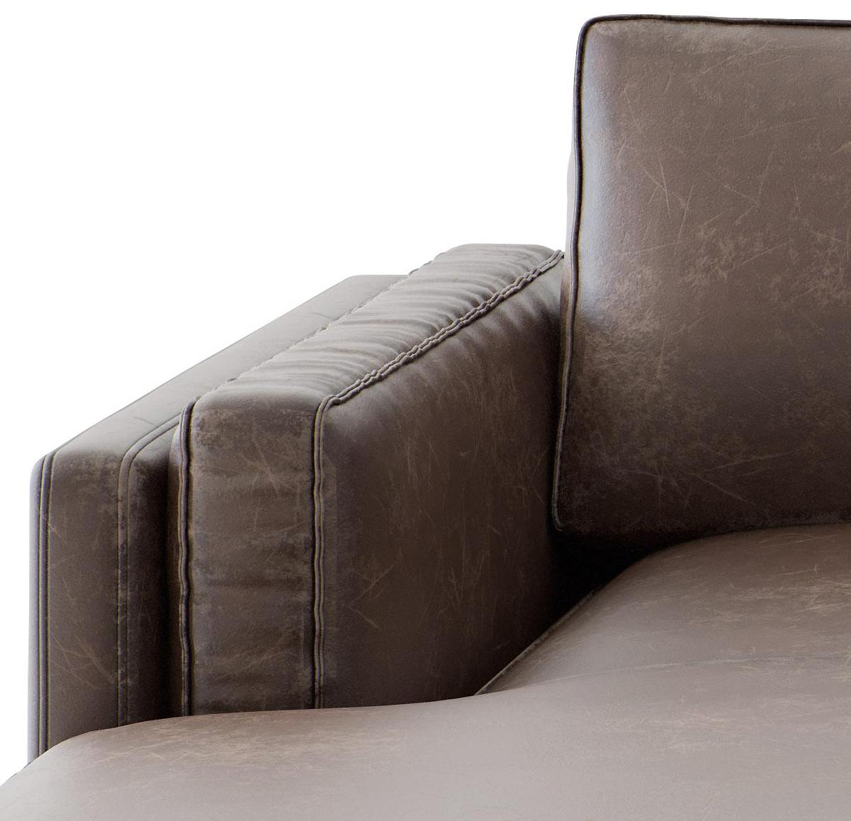 Ecksofa Packo Braun S: 160x265 cm - Schwarz/Braun, Design, Textil (160/265cm) - Livetastic