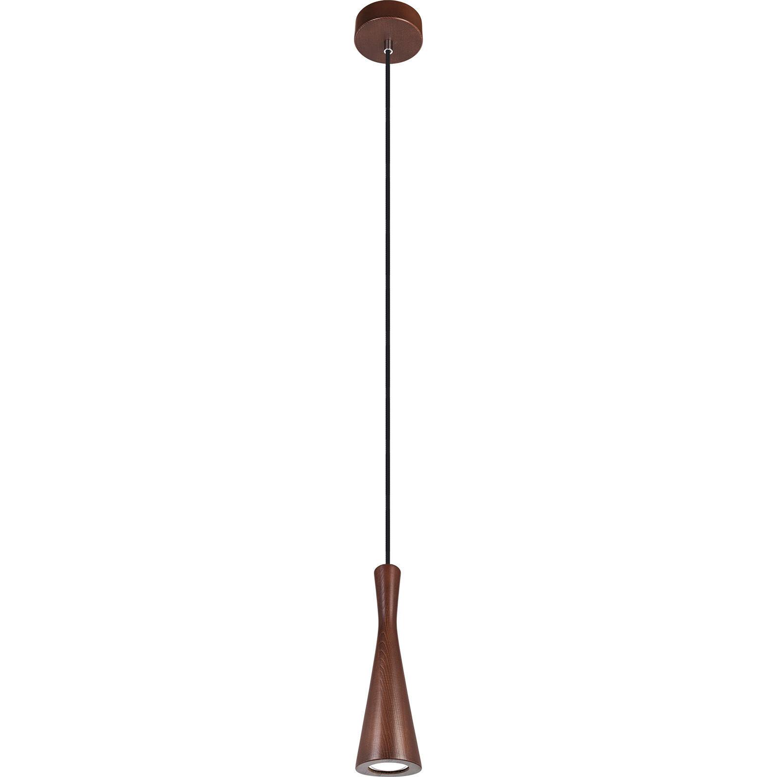 Hängeleuchte 8510131 Vegas - Nussbaumfarben/Schwarz, Design, Holz (10/90-140cm)