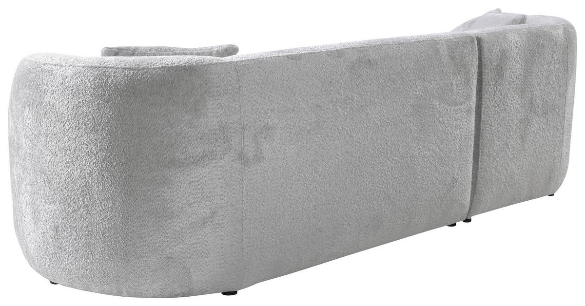 Ecksofa Flick Hellgrau/schwarz, 143 Cm - Hellgrau/Schwarz, Design, Textil (143/264cm) - MID.YOU