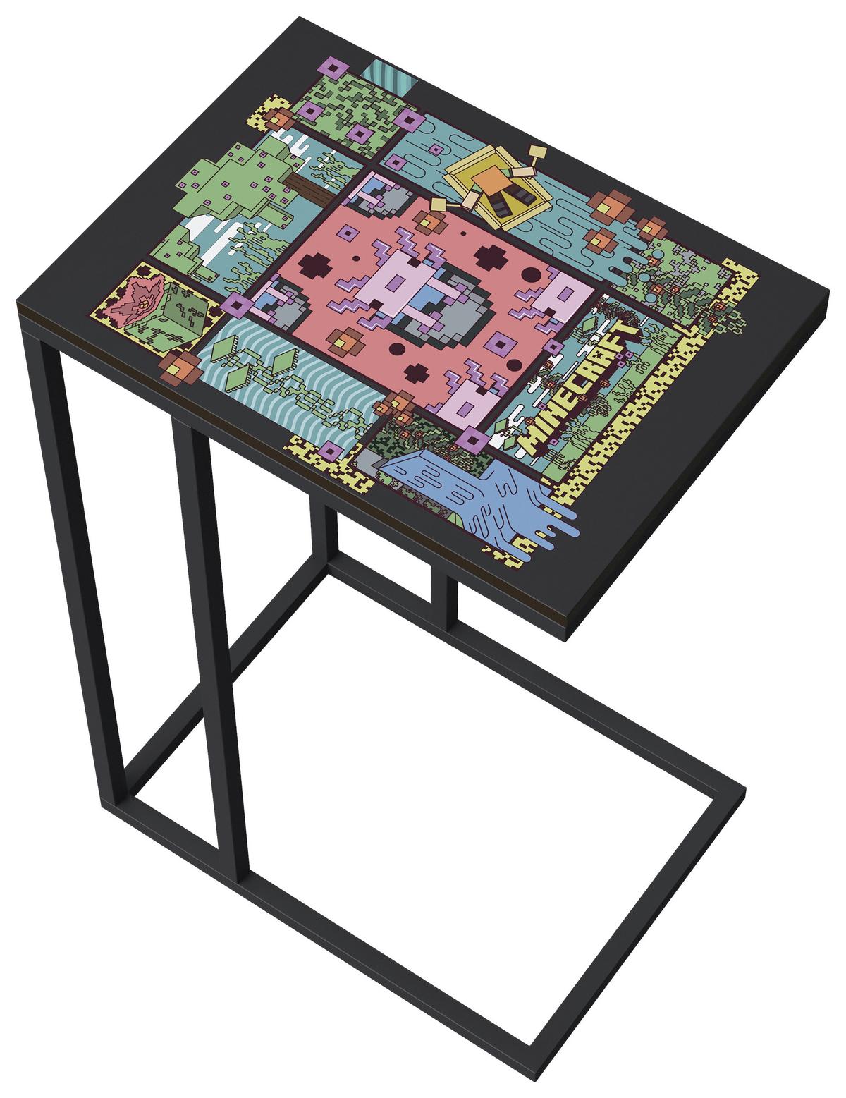 Beistelltisch Minecraft - Schwarz, MODERN, Holzwerkstoff/Metall (40/29/60cm) - Minecraft