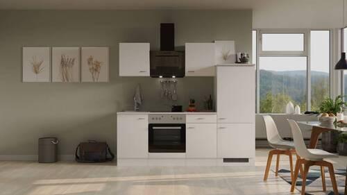 Küchenblock Wito G-220-1706-005 - Hellgrau/Weiß, MODERN, Holzwerkstoff (220cm) - FlexWell