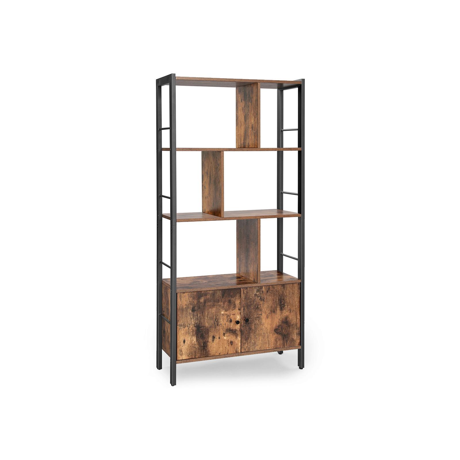 AKTENREGAL Iron B: 74 cm Braun/Schwarz - Schwarz/Braun, Basics, Holzwerkstoff/Metall (74/154,5/30cm) - Boxxx