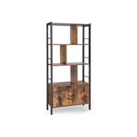 AKTENREGAL Iron B: 74 cm Braun/Schwarz - Schwarz/Braun, Basics, Holzwerkstoff/Metall (74/154,5/30cm) - Boxxx