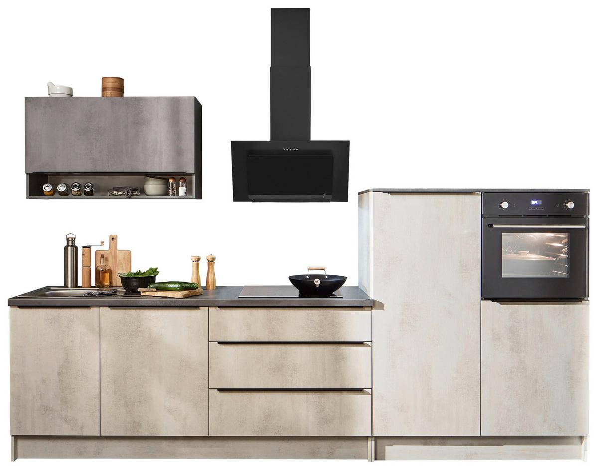 Küchenblock Boston Anthrazit, Weiß B: 321 cm - Anthrazit/Weiß, Basics, Holzwerkstoff (321cm) - MID.YOU