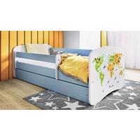 Kinder-/Juniorbett Babydreams inkl. Matratze 80x160 - Blau/Birkefarben, MODERN, Holz/Holzwerkstoff (80/160cm) - MID.YOU
