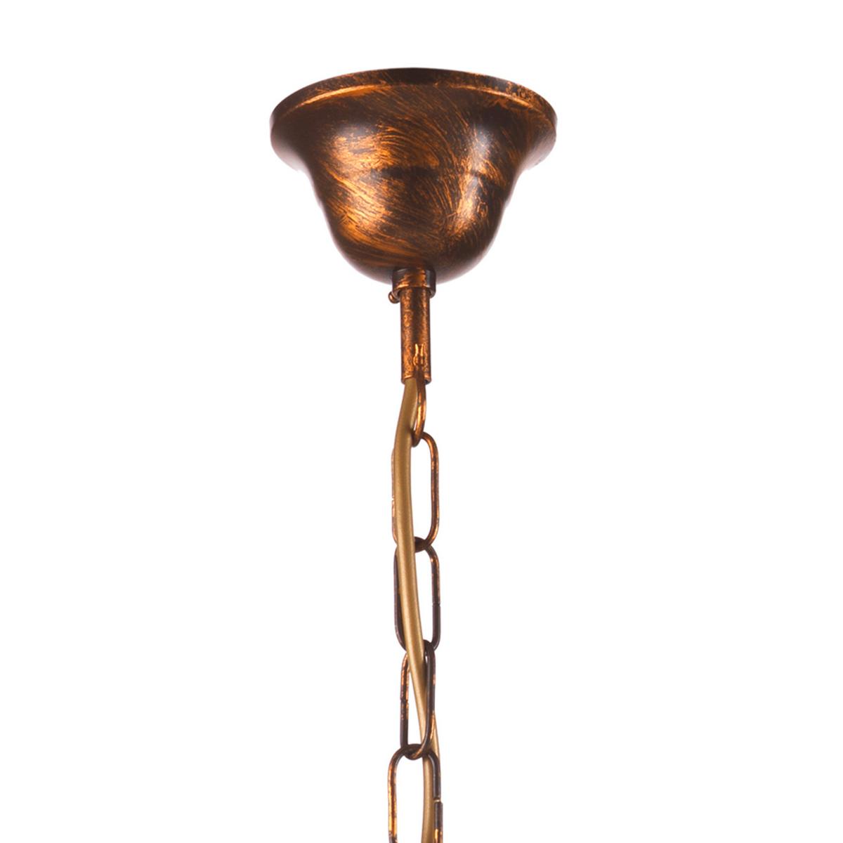 Hängeleuchte Klar Bronzefarben L: 40 cm - Klar/Bronzefarben, KONVENTIONELL, Glas/Metall (40/40/90cm)