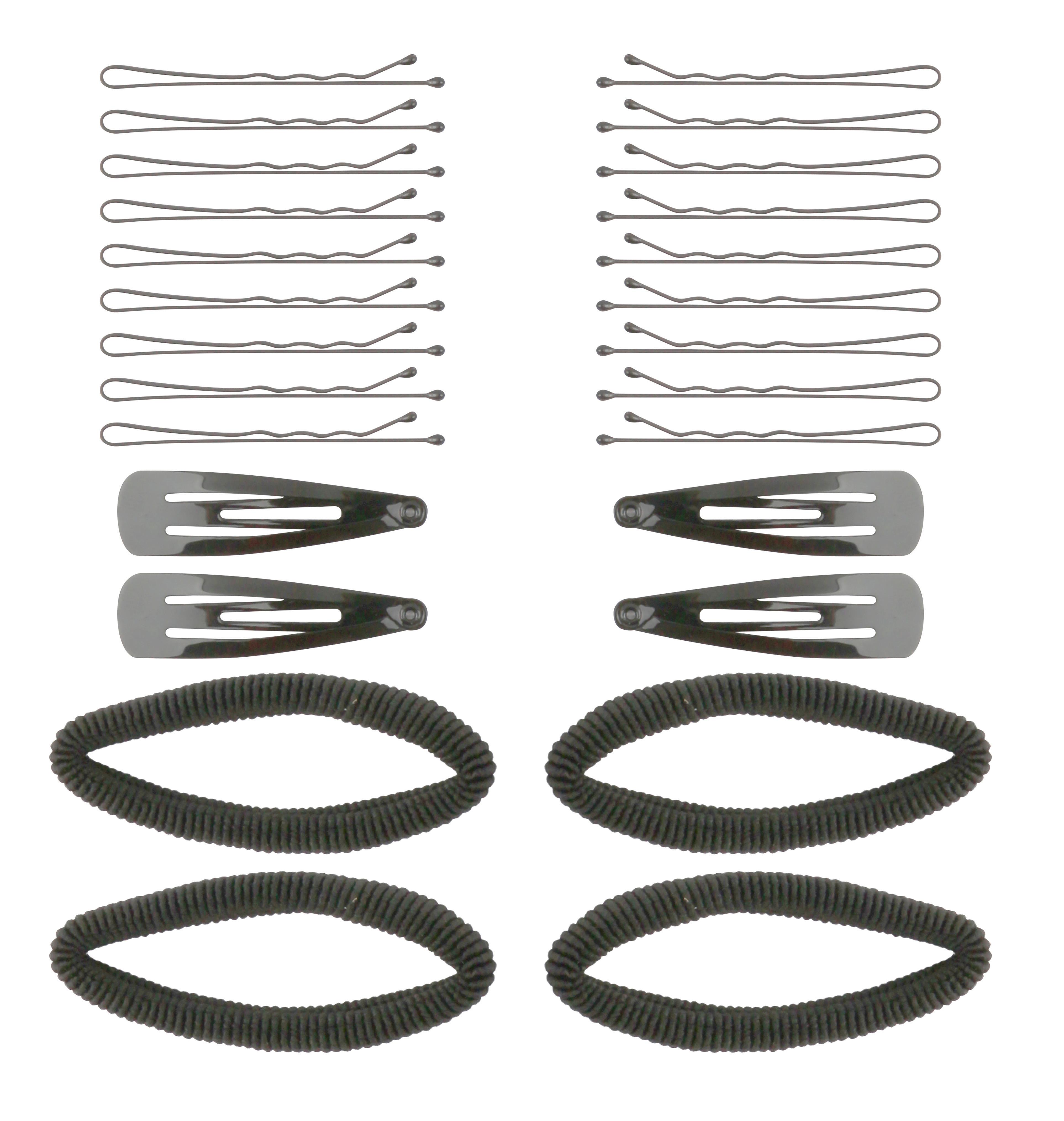 Haarstylingset Diana - Schwarz, KONVENTIONELL, Kunststoff/Metall - Ondega