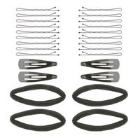 Haarstylingset Diana - Schwarz, KONVENTIONELL, Kunststoff/Metall - Ondega