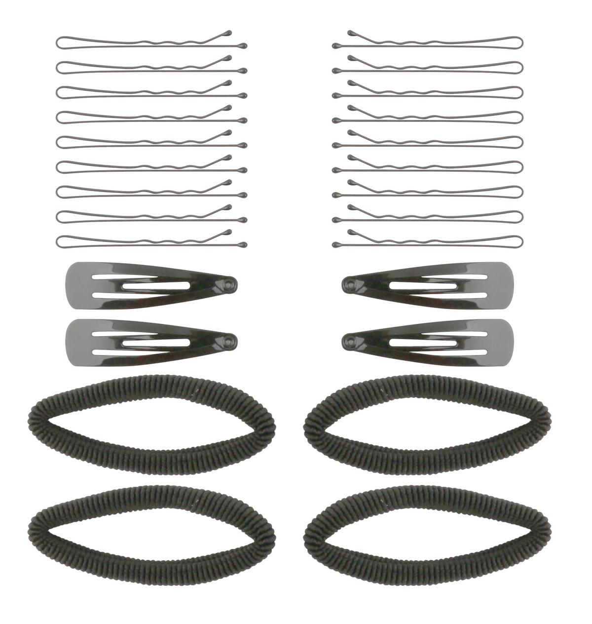 Haarstylingset Diana - Schwarz, KONVENTIONELL, Kunststoff/Metall - Ondega