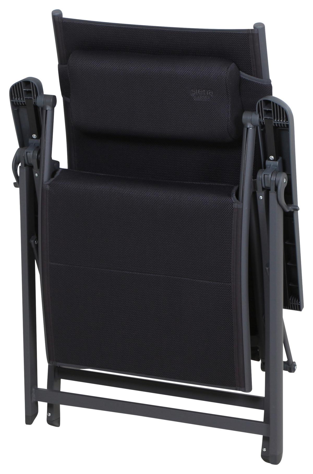 Garten-relaxliegel Klappbar Aluminium - Anthrazit, KONVENTIONELL, Textil/Metall (69/124/84cm) - Siena Garden