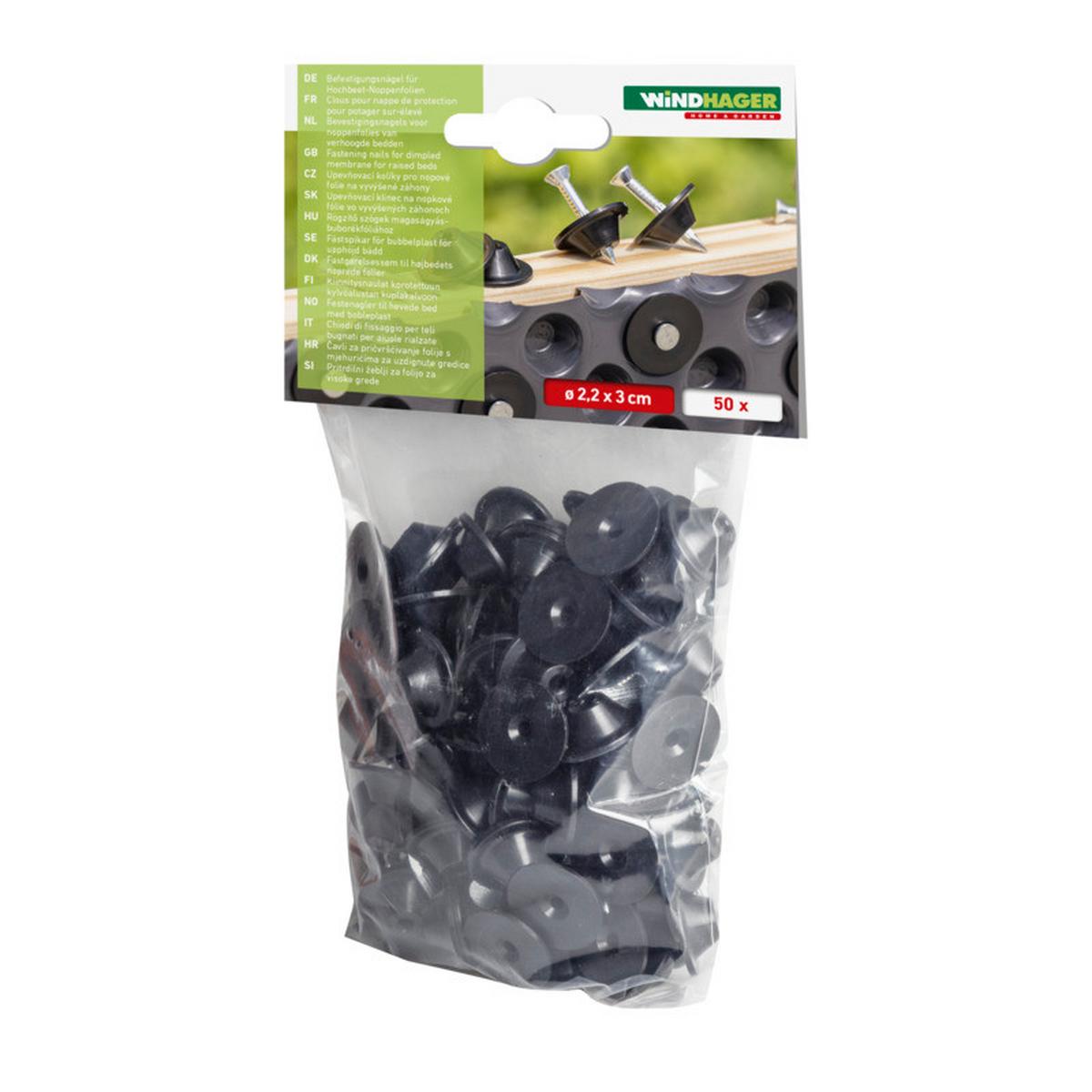 Befestigungsnägel für Hochbeet Befestigungsnägel F. Hochbeet - Silberfarben/Schwarz, Basics, Kunststoff/Metall (2,2/3cm)
