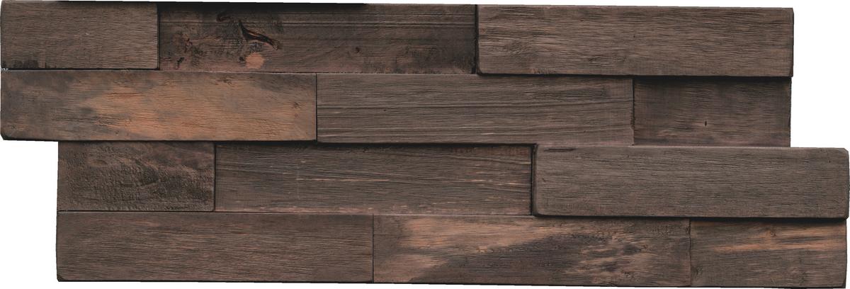 Wandverkleidung Driftwood Hevea Bali Sea - Dunkelbraun, Basics, Holz (56/20/2cm)