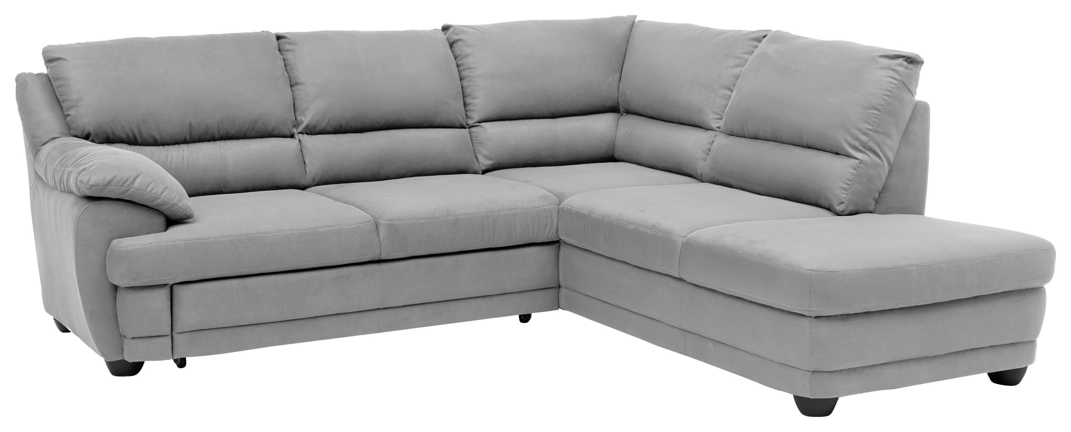 Ecksofa Mit Schlaffunktion Nebolo Grau - Schwarz/Grau, Design, Textil (245/225cm) - Livetastic