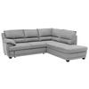Ecksofa Mit Schlaffunktion Nebolo Grau - Schwarz/Grau, Design, Textil (245/225cm) - Livetastic