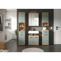Badezimmer Scout Eiche Artisan Dekor Salbeigrün - Salbeigrün/Schwarz, MODERN, Glas/Holzwerkstoff (154cm) - MID.YOU
