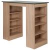 Bartisch Merle Grau/Eiche Dekor L:103cm - Eichefarben/Grau, Design, Holzwerkstoff (103/50/115cm) - Respekta