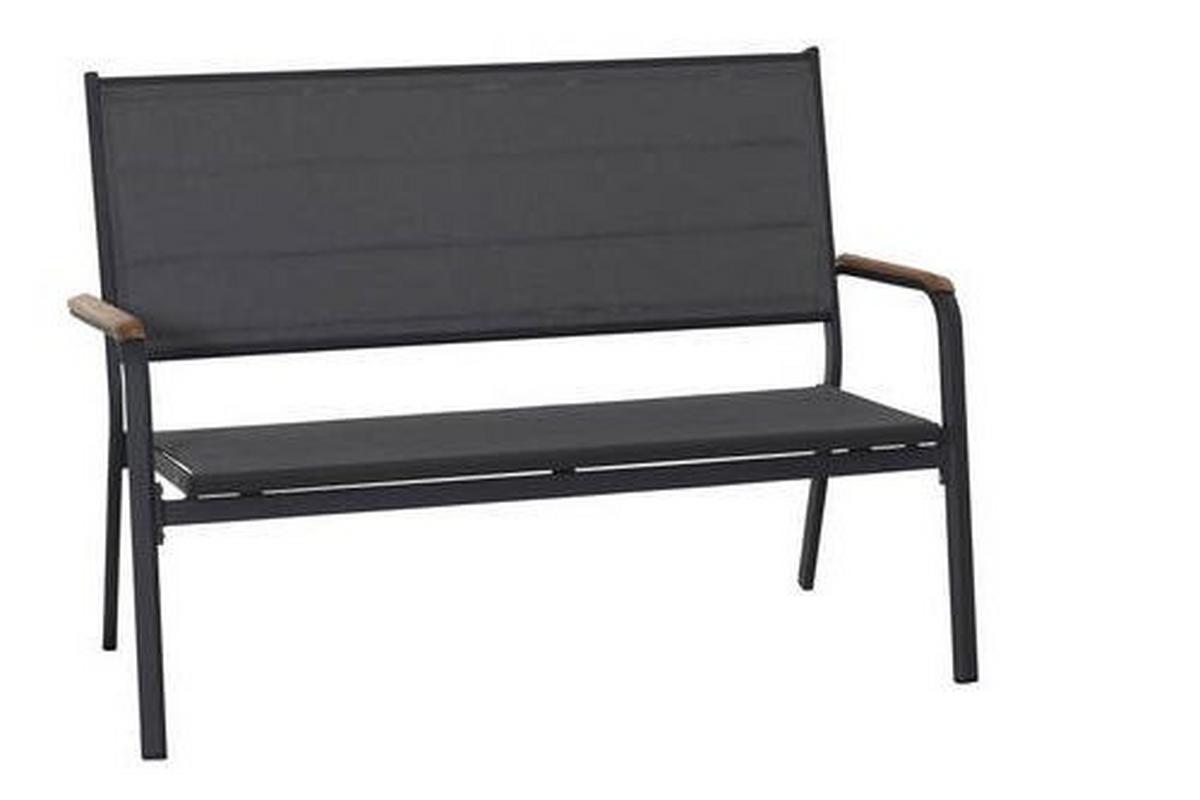 Gartenbank N40082 - Anthrazit, KONVENTIONELL, Holz/Kunststoff (138,5/97/67cm) - Siena Garden