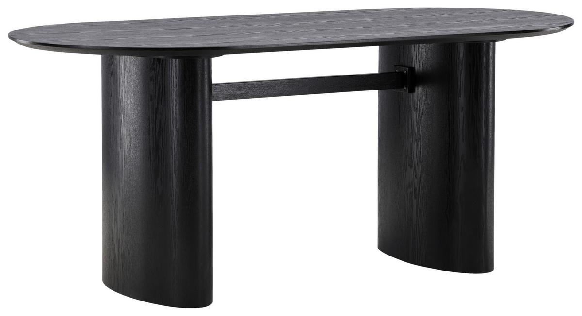 Esstisch Isolde - Schwarz, Design, Holzwerkstoff (180/90/75cm) - Livetastic