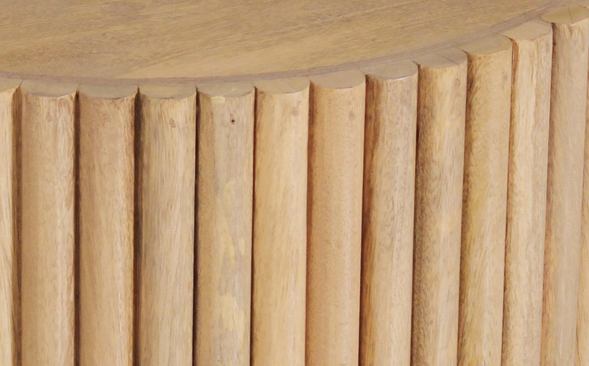 COUCHTISCH Mangoholz B: 55cm - Naturfarben, Design, Holz (55/55/34cm) - MID.YOU