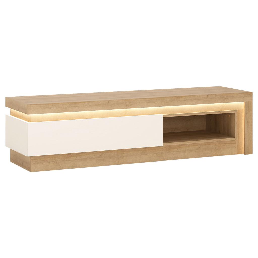 Tv-element Lyon Hell Weiß/eichefarben B: 130 Cm