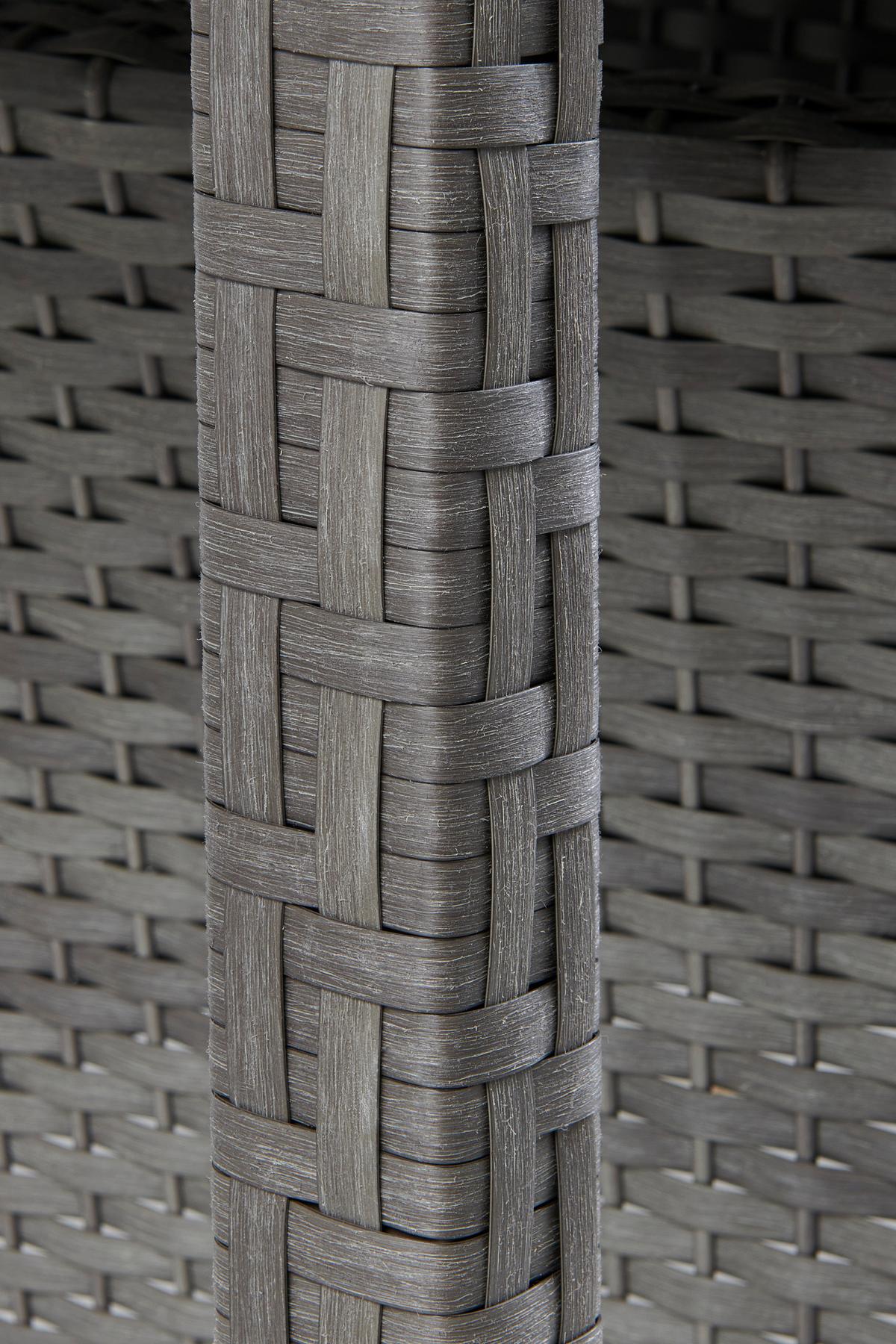 Gartengarnitur 7-teilig Eva Kunststoff/glas Mit Kissen - Braun/Grau, MODERN, Glas/Kunststoff - Luca Bessoni
