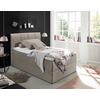 Boxspring postel GRANADA hnědá 120x200 cm - černá/jílová barva, Basics, textil/plast (120/200cm) - MID.YOU