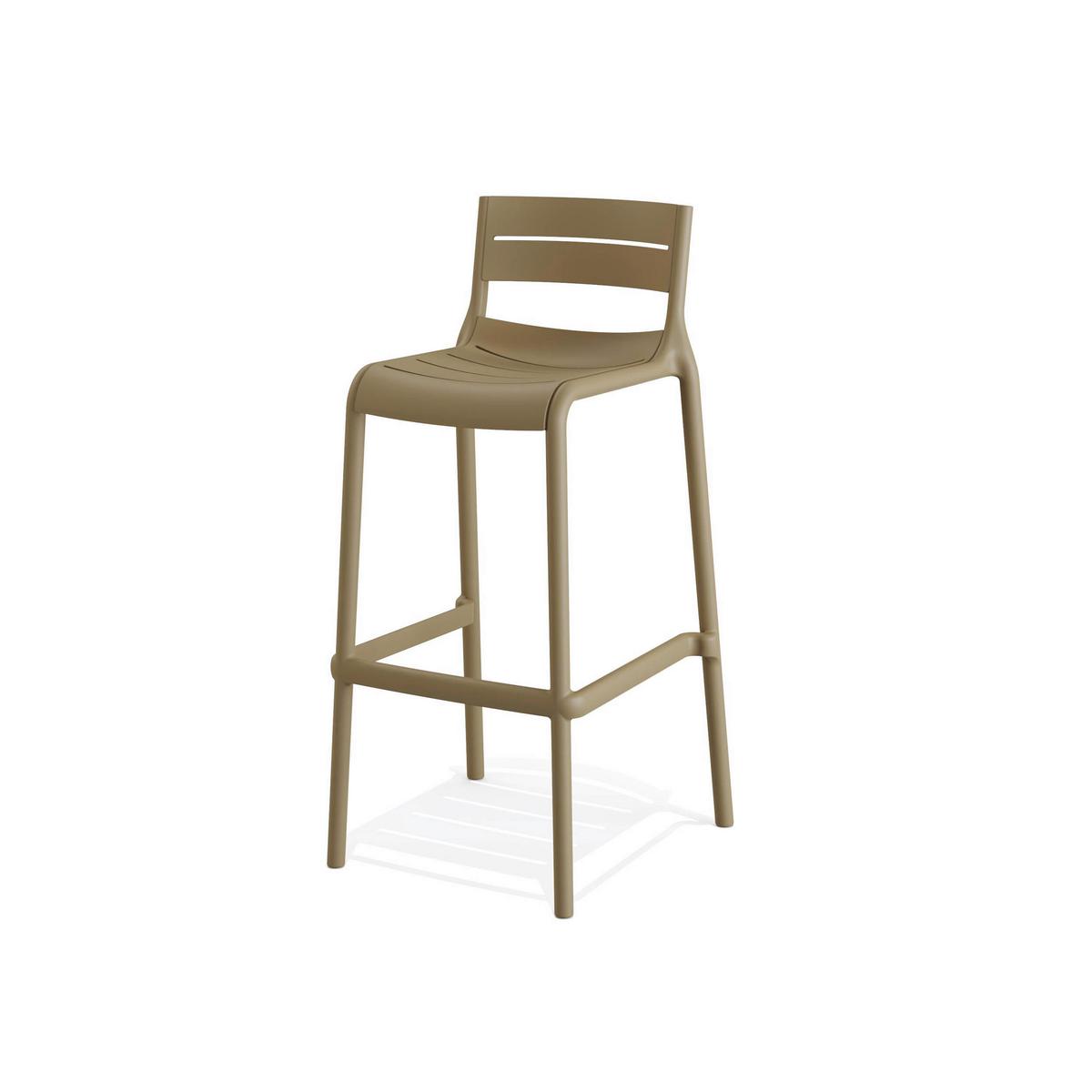 Gartenstuhl-Set 4x Calor – Barstuhl Sand - Sandfarben, MODERN, Kunststoff (49/100/49cm)