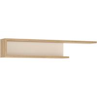 Winkelboard Lyon Hell Weiß/Eichefarben B: 140 cm - Eichefarben/Weiß Hochglanz, Trend, Holzwerkstoff (140/25/20,1cm)