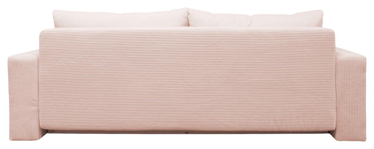 Schlafsofa Ralf Rosa B: 232 cm - Silberfarben/Rosa, Design, Textil (232/88/105cm) - MID.YOU