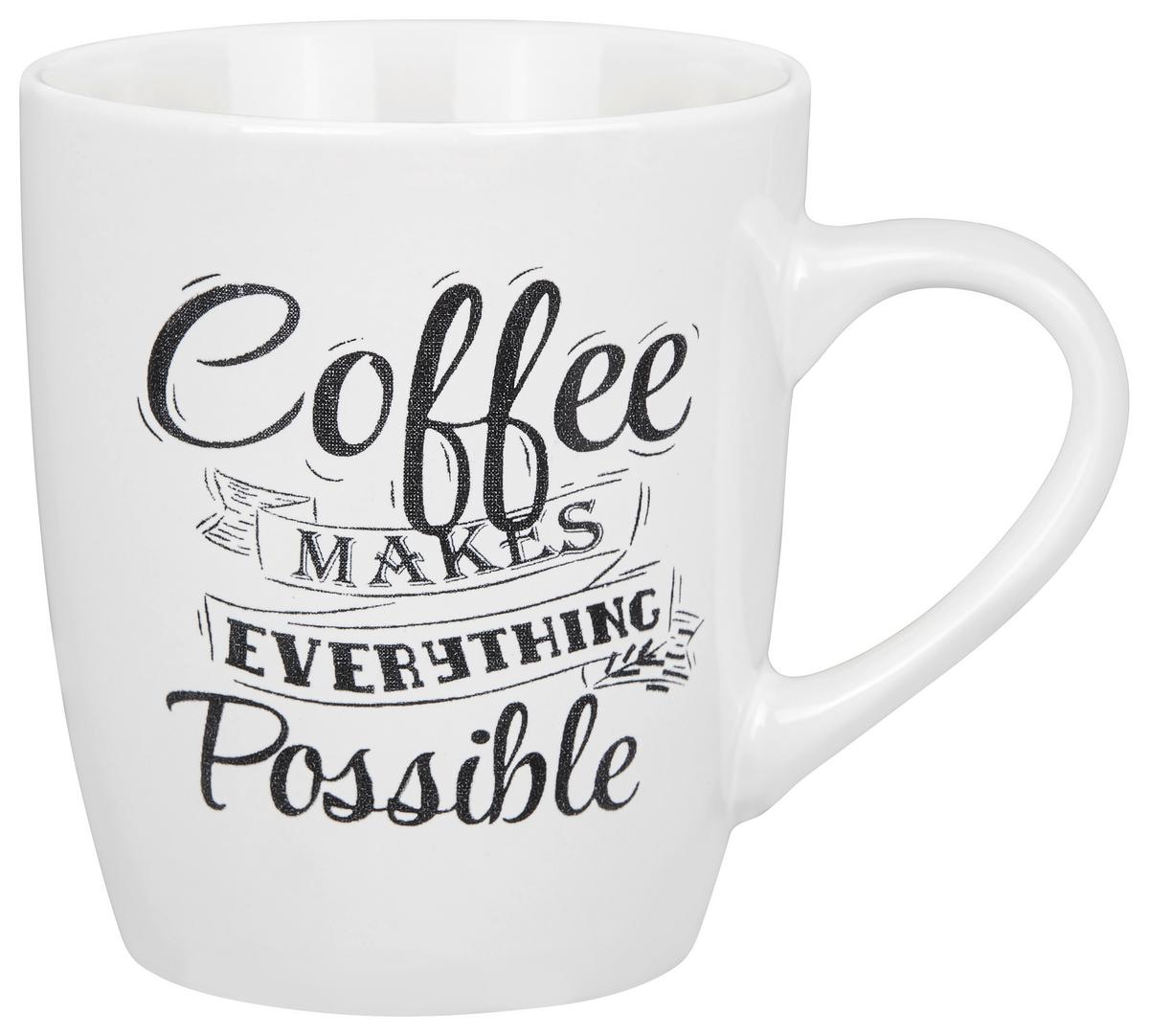 Kávésbögre Ilane - fekete/fehér, Modern, kerámia (7,5/8,8cm) - Luca Bessoni