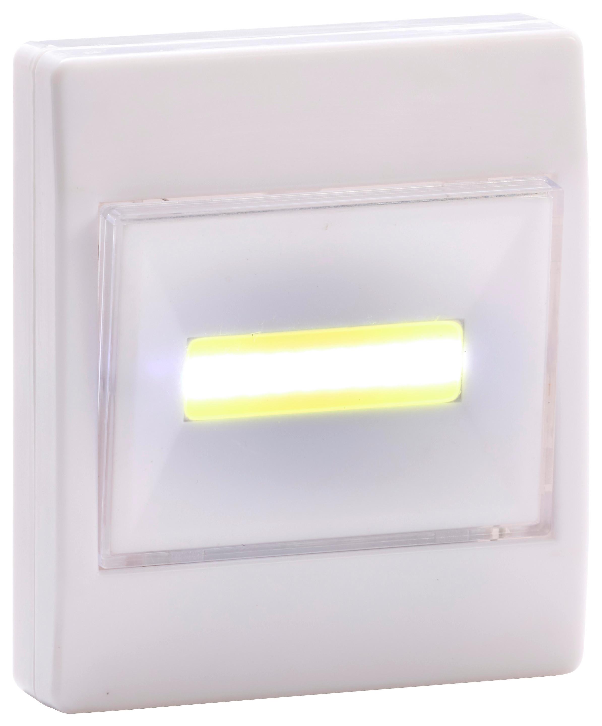 LED-Wandlicht LED-Wandlicht mit Schalter Cob - Weiß, Basics, Kunststoff (8/9/2cm)