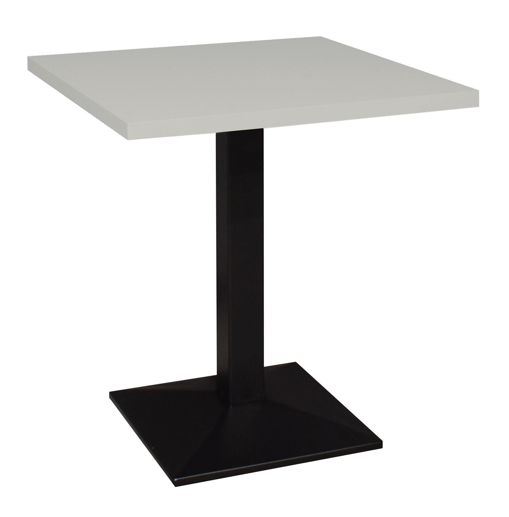 Bistro stolek TIMO, světle šedý, 70x70 cm - šedá/černá, Moderní, kov/kompozitní dřevo (70/75/70cm)